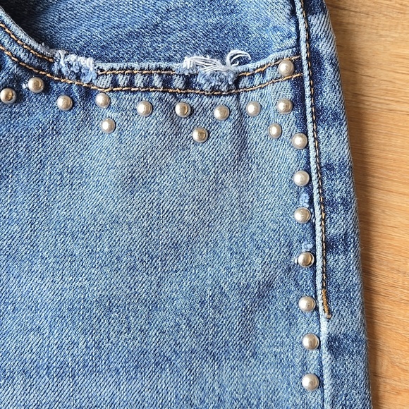 STRADIVARIUS New Carrot Studded Jeans Sz 10 - Picture 4 of 10